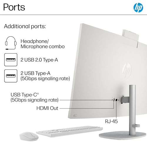 HP 27" Touchscreen All-in-One Desktop - Windows 11 Pro PC for Business & Home, 27 inch FHD Anti-Glare LED Display, Intel 12-Core Ultra 7 155U, Adjustable Height, FHD IR Camera, 64GB DDR5 | 4TB SSD - Image 4