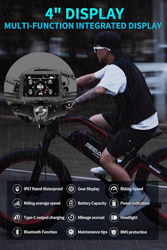 sepado Electric Bike for Adults 2400W Dual Motor, 52V 25AH Battery 40-70Miles Range Ebike Full Suspension Hydraulic Brake Electric Mountain Bike with Upgrade LCD Color Display - Image 5