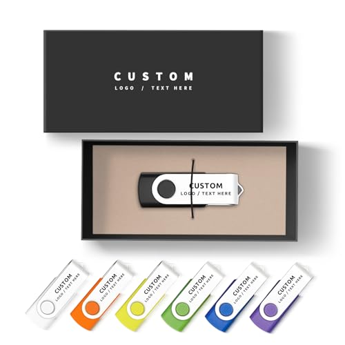 Custom USB Flash Drive, Personalized Swivel USB Thumb Drive Memory Stick, Portable High Speed USB Pen Drive U Disk for External Data Storage (128GB,100PCS) - Image 5