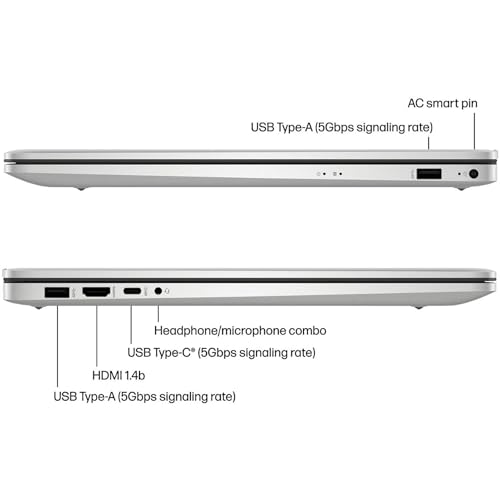 HP 2024 New 17 inch Laptop, AMD Ryzen 5 5500U 6-Cores Processor(Beat i7-1250U), 17" FHD (1080p) IPS Display, 64GB RAM, 2TB SSD, Fingerprint Reader, Windows 11 Pro, w/WOWPC Recovery USB - Image 4