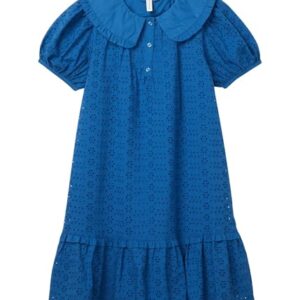 Janie and Jack Girls Eyelet Dress (Toddler/Little Kid/Big Kid) Blue 10 Big Kid