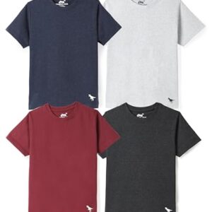 chopper club Boys T Shirts in Sustainable Jersey Fabric Pack of 4 Regular Fit Tees for Boys (Sizes US 5-14) Plain 10
