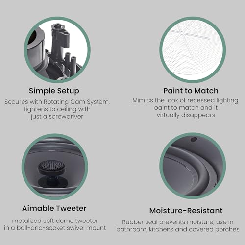 Home Theater System Kit 2000 Watts Bluetooth Amplifier with 6 Qty 6.5" 200 Watts in-Wall in-Ceiling Frameless Speakers & 16 Gauge 250 ft. Speaker Wire by Technical Pro - Image 8