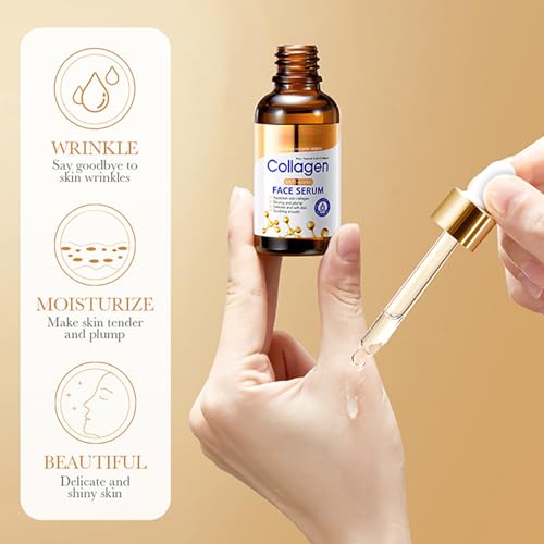 Collagen Skin Care Set, 6Pcs Anti Aging Face Care Sets for Women, Firming Skin, Shrink Pores, Smooth Wrinkles, Hydrating Skin Care Set Include Serum Face Cream Eye Cream Toner Cleanser Facial Mask1 - Image 4