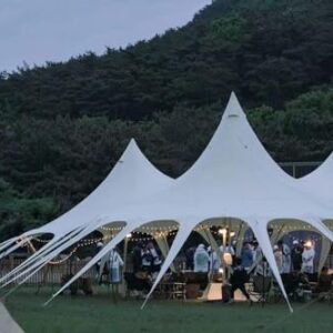 Thincker Canvas Waterproof Portable Tarp Multifunctional Outdoor Camping Traveling Awning Backpacking Tarp Shelter Rain Tarp,Big tarp for Family Active or Out Active. 289㎡ Space Largr tarp.