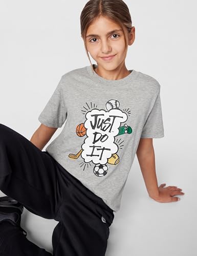 Nike Kid's Sportswear T-Shirt JDI Multi Sport, Dark Grey Heather, Medium - Image 2