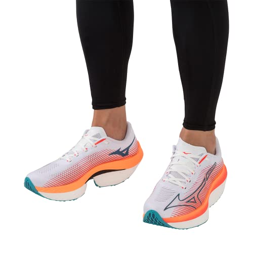 Mizuno Mens Wave Rebellion Pro Running Shoe, White-Silver, 11 Regular - Image 9