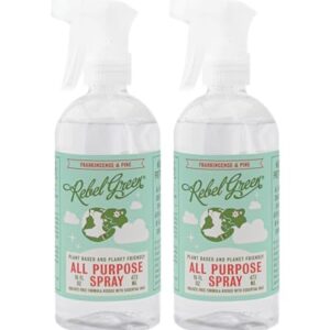 Rebel Green Natural All-Purpose Cleaning Spray – Plant-Derived Multi-Surface Cleaner with Essential Oils for Kitchen, Bath, Countertops and More – Frankincense – 16 oz – 2 Pack
