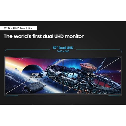 SAMSUNG 57" Odyssey Neo G9 (G95NC) Series Dual 4K UHD 1000R Curved Gaming Monitor, 240Hz, 1ms with DisplayPort 2.1, Quantum Mini-LED, DisplayHDR 1000, AMD FreeSync Premium Pro, LS57CG952NNXZA - Image 5