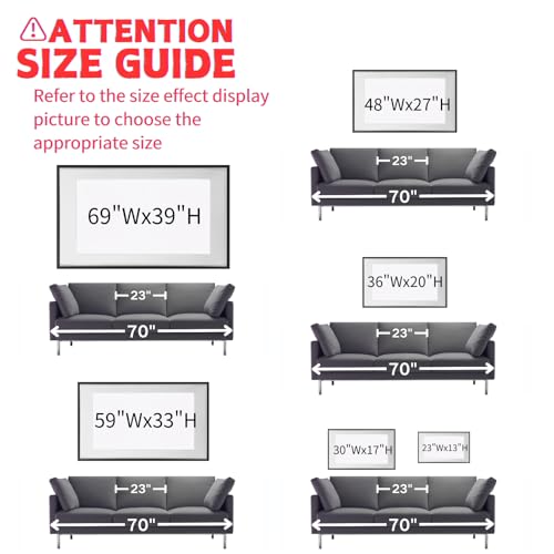 Waterfall Wall Art, Black Waterfall Wall,Wall Decor Burgundy, Red and Black Bedroom Decor, Fall Art, Forest Scene, Peaceful Art,Pictures for Living room,Ready to Hang (Black Frame, 69" L x 39" W) - Image 4