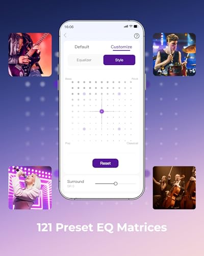 ULTIMEA 9.1ch Surround Sound System with Dolby Atmos, 2 Rear Speaker, 6.5" Wireless Subwoofer, RGB Light, App, Detachable Surround Sound System for Home Theater, Peak Power 470W, HDMI eARC, Apollo S90 - Image 6