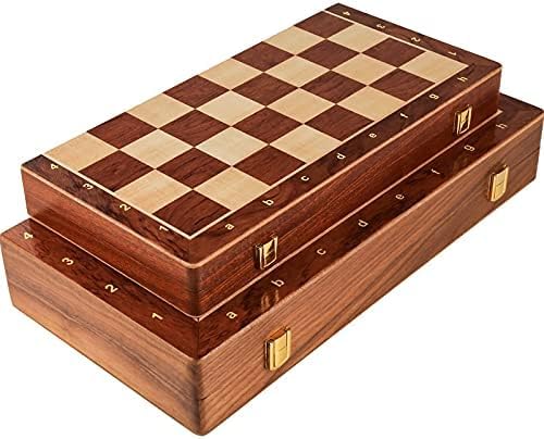 EHVYBDX International Chess Wooden Chess Set Professional Luxury Chess Set Portable Travel Chess Board for Educational Family Birthday Game Chess Gifts - Image 5