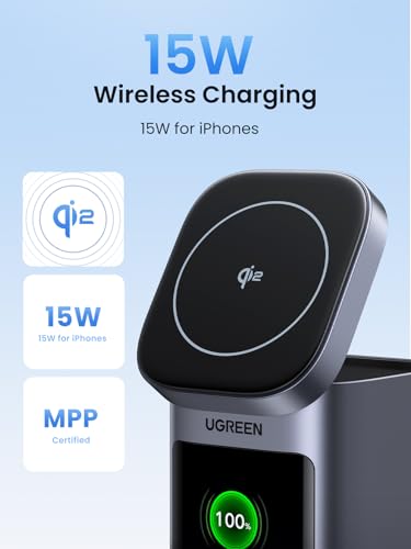 UGREEN Nexode Power Bank 20000mAh 145W PD 3.0 Portable Charger 72Wh Qi2 Certified 15W Wireless Fast Charging Magsafe Battery Pack 2C1A with TFT Display for iPhone 17/16 Series/MacBook/iPad and More - Image 2