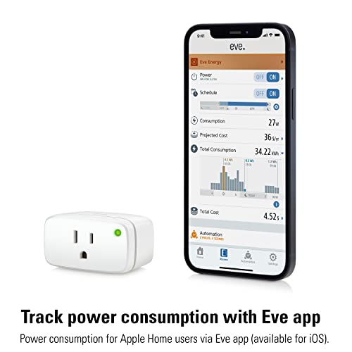 Eve Energy (Matter) 2 Pack – Smart Plug, App and Voice Control, 100% Privacy, Matter Over Thread, Works with Apple Home, Alexa, Google Home, SmartThings, Requires Thread Border Router - Image 6