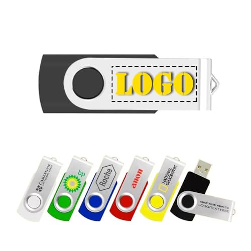 Custom USB Flash Drive, Personalized Swivel USB Thumb Drive Memory Stick, Portable High Speed USB Pen Drive U Disk for External Data Storage (128GB,100PCS) - Image 2
