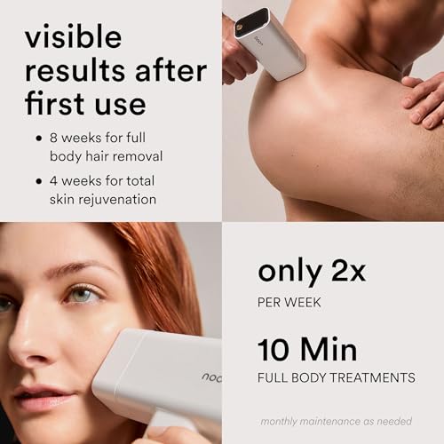 Nood™ NEW Flasher Pro — IPL Laser Hair Removal Device & Anti-Aging Red Light Therapy for Women & Men — Pain-free, Permanent, Visible Results After First Use & Works Everywhere Hair Grows — Gloss White - Image 7