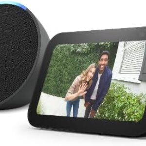 Echo Pop and Echo Show 5 (3rd Gen) | Echo Smart Speaker + Smart Display Bundle