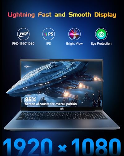 NIMO 15.6" IPS FHD-Laptop-Computer, Intel Pentium Quad Core N100 4GB RAM 128GB SSD (Beat i3-1115G4, Up to 3.4GHz) Backlit Keyboard Fingerprint Type-C WiFi 6 BT5.2, for Student and Home - Image 4