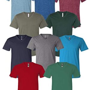 Bella Canvas Multipack Bundle Unisex Bulk V-Neck T-Shirt 10 Pack-Make Your Own Assorted Color Set,Multicolor,Large