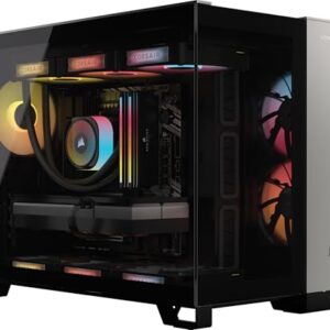 Corsair Vengeance a5100 Gaming PC – Liquid Cooled AMD Ryzen 7 7800X3D CPU – NVIDIA GeForce RTX 5080 GPU – 32GB Dominator Titanium RGB DDR5 Memory – 2TB M.2 SSD – Black