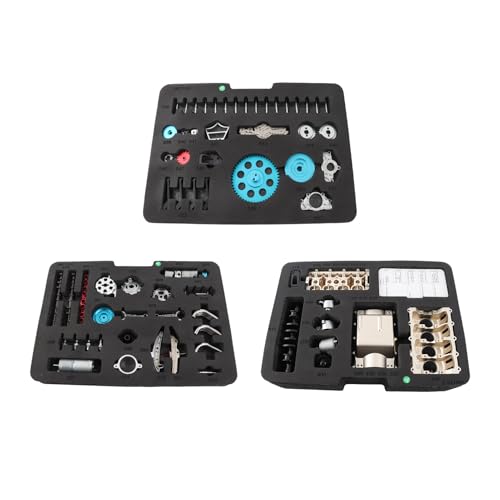 plplaaoo 4 Cylinder Engine Kit All Metal DIY Assembled Model Electric Four Cylinder Engine Mechanical Car Toys for Kids Adults Collectors Aluminum Alloy Stainless Steel 158.5x182x117mm - Image 8