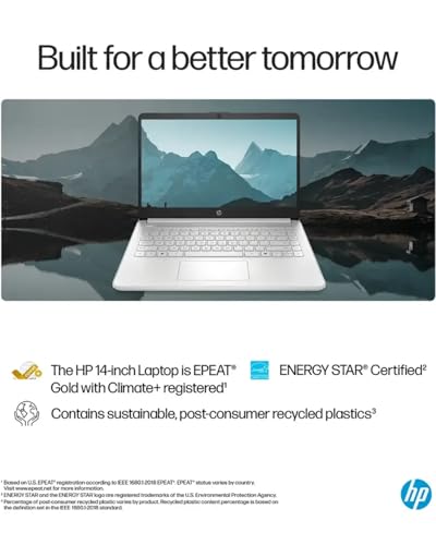 HP Business Student Laptop Computer - Windows 11 Pro & Microsoft Office Lifetime | 14 inch HD | AI-Powered, 12 Hr Batter | HP N-Serious Laptop| 16GB RAM, 128GB UFS, 256GB Extend Micro SD | Silver - Image 7