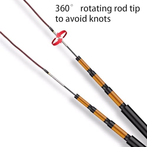 Lightweight Fishing Rod Telescopic and Reel Combo carp ice Pole Carbon Hand Gear Set (4.8m) () - Image 4