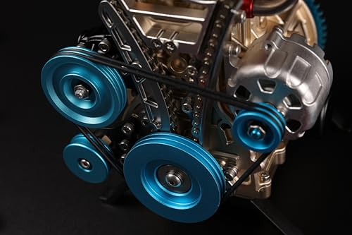 TECHING v4 Engine Model kit Full Metal Model Engine Assembly Kit Kids Run Adults 350+Pcs Assembly time 4 Hours DIY Toy Gift (4 Cylinder Engine kit) - Image 8