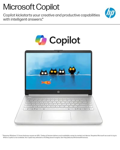 HP Business Student Laptop Computer - Windows 11 Pro & Microsoft Office Lifetime | 14 inch HD | AI-Powered, 12 Hr Batter | HP N-Serious Laptop| 16GB RAM, 128GB UFS, 256GB Extend Micro SD | Silver - Image 6