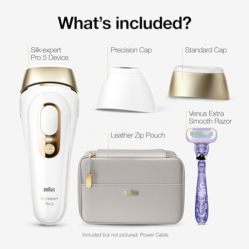 Braun IPL Silk·Expert Pro 5 PL5157 Latest Generation IPL, Permanent Visible Hair Reduction, at-Home Hair Removal System with Soft Pouch and Precision Head - Image 10