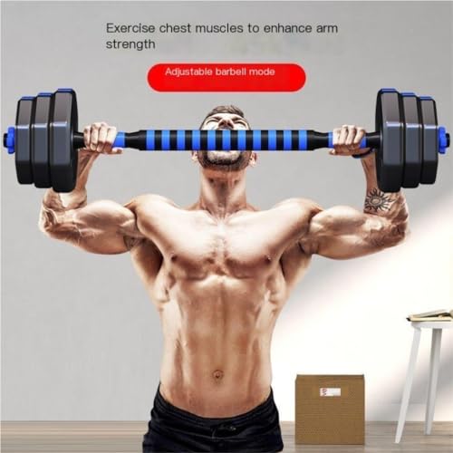 HAMEXLN Dumbbel Adjustable Dumbbell Set For Use As Dumbbells, Barbells, Kettlebells, Fitness Equipment For Men And Women Barbell, Blue - Image 3