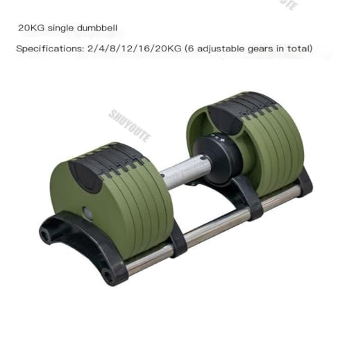 HAMEXLN Dumbells Automatically Adjust Men's Fitness Home Exercise Arm Strength In One Second Detachable Adjustable Dumbbells Dumbell Set, 36kg, Green(Type 3,36kg) - Image 3