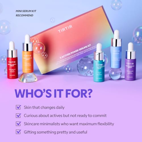 TIRTIR 5 Actives Power Serums Kit – Korean Skin Care Set with Vitamin C, Niacinamide, Azelaic & Hyaluronic Acid, Hydrating Serum, Radiance Boost, Nourishment, Travel Essentials, Skincare Gift - Image 6