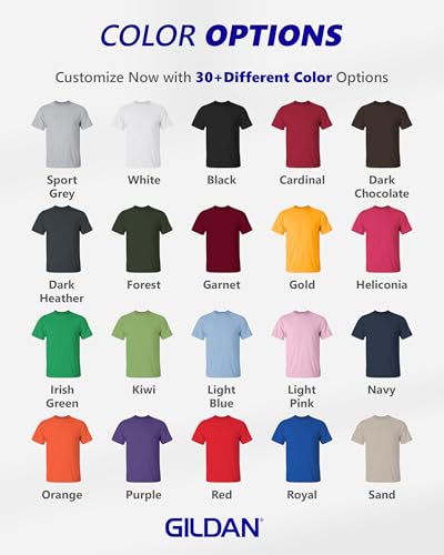 Gildan Custom T-Shirt - Personalized US-Cotton Tee Shirts for Men & Women - Customize Your Own Front and Back Design with Your Image, Logo, Photo, Text - Tshirt in Safety Green, Adult XL, 24 - Image 4