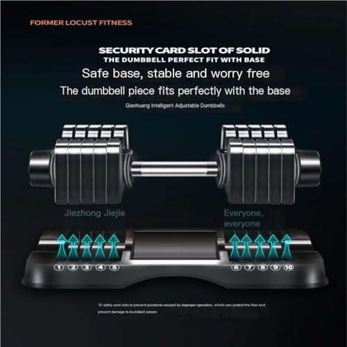 Dumbells 55lb Adjustable Dumbbell 1 Second Quick Weight Adjustment Intelligent Adjustment 25kg Dumbbell Fitness Set Dumbell Set - Image 8