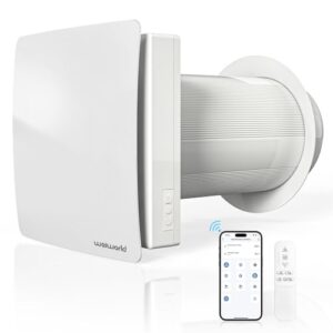 Weiworld Through the Wall HEPA Ventilation Fan- Ultra Quiet EC Motor Wall Vent Fan with WiFi/Remote Control, Brings Fresh Air In and Exhausts Stale Air Out for Bedroom, Basement, Attic