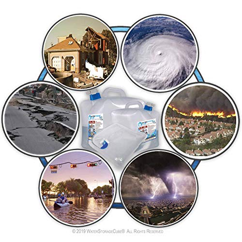 WaterStorageCube BPA-Free Collapsible Water Container with Spigot, Camping Water Storage Carrier Jug for Outdoors Hiking Backpack & Survival Kit, Foldable Portable Water Canteen (8-Pack) - Image 3