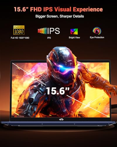 NIMO 15.6" IPS FHD-Gaming-Laptop, AMD Ryzen 7 8745HS 64GB DDR5 RAM 2TB SSD (Beat R9 6900HX, up to 4.9GHz) Radeon 780M GPU Business Computer with 100W Type-C Backlit Keyboard, Fingerprint USB-C 4.0 - Image 6