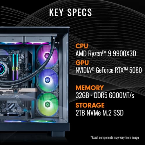 Thermaltake LCGS View 9080-380XL Gaming Desktop (AMD Ryzen™ 9 9900X3D, ToughRam 32GB DDR5 6000MT/s RGB Memory, NVIDIA® GeForce RTX™ 5080, 2TB NVMe M.2, WiFi, Windows 11) VXLB-X870-580-LCS - Image 2