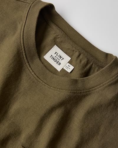 Huckberry Flint and Tinder American Heavyweight Pocket T-Shirt, Mens Shirt, Dark Olive, X-Large - Image 4