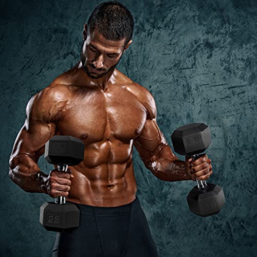 WF Athletic Supply Rubber Coated Hex Dumbbell Set, Multiple Choices Available - Dumbbells with Rack Stand and Mat, or Dumbbells Only (200/550/1200/2100/3000 LB) - Image 9