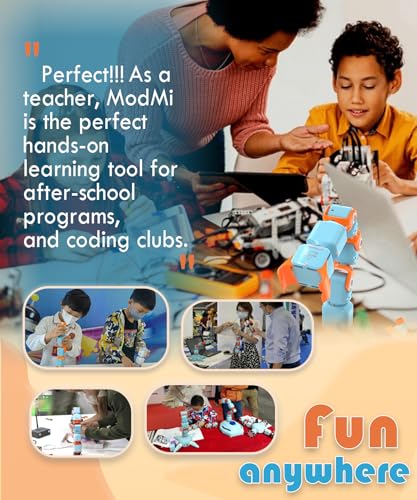 ModMi Modular Smart Robot Arm Kit for Scratch & Arduino, Kids Ages 10-12 12-16 STEM Science Kits Coding Gifts, 10 11 12 13 14 15 16 Year Old Boys Girls Teens Cool Engineering Building Tech Toys - Image 6