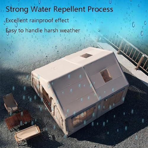 Large Inflatable Glamping Tent Oxford Camping Tent Outdoor Blow Up Tent Rain and Sun Protection, Easy to Set Up and Comfortable to Use - Image 2