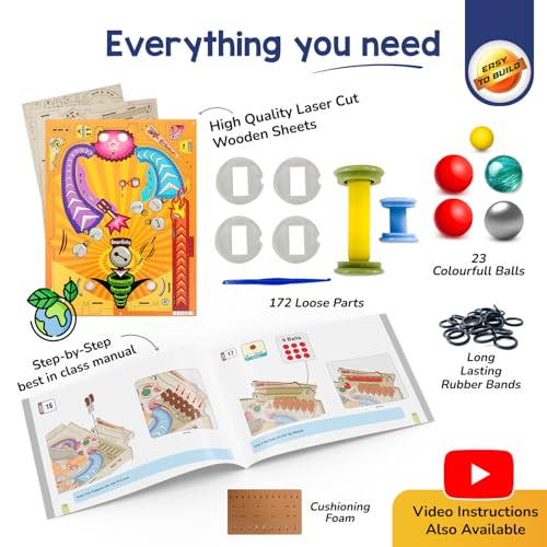 Smartivity DIY Pinball Machine for Kids 8-14 Years Old | Global Award Winning Arcade Game | Build Your Own Pinball I Birthday Gift for Smart Kids | STEM Toy for Boys & Girls - Image 5