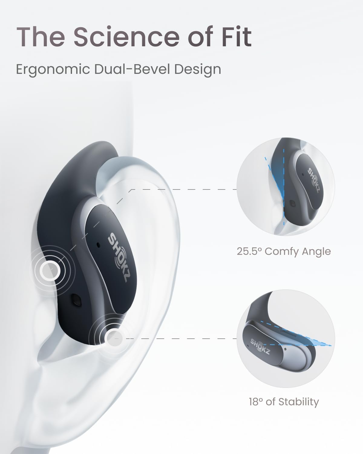 SHOKZ OpenFit Air - Open-Ear Headphones, True Wireless Earbuds, Water Resistant, Secure Earhooks for Daily Use, Black - Image 4