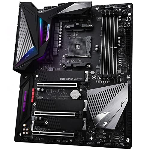GIGABYTE X570 AORUS Master (AMD Ryzen 3000/X570/ATX/PCIe4.0/DDR4/USB3.1/ESS 9118 Sabre HiFi DAC/Fins-Array Heatsink/RGB Fusion 2.0/3xM.2 Thermal Guard/Gaming Motherboard) - Image 4