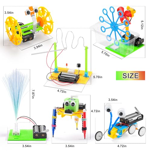 BeAndge STEM Robotics Kit - 6 Set STEM Toys for Ages 8-13, Science Kits Arts and Crafts for Kids Ages 8-12, Boys Gifts for 6 7 9 10 Year Old, Engineering Science Robot Building Toys for Kids 6-8 9-12 - Image 4