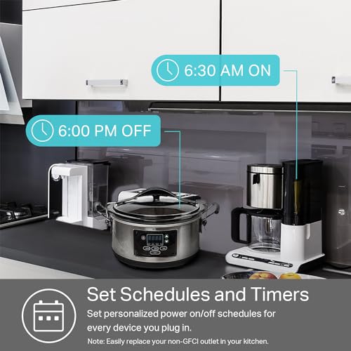 Kasa Smart Plug KP200, In-Wall Smart Home Wi-Fi Outlet Works with Alexa, Google Home & IFTTT, No Hub Required, Remote Control, ETL Certified , White, 1 Pack - Image 6