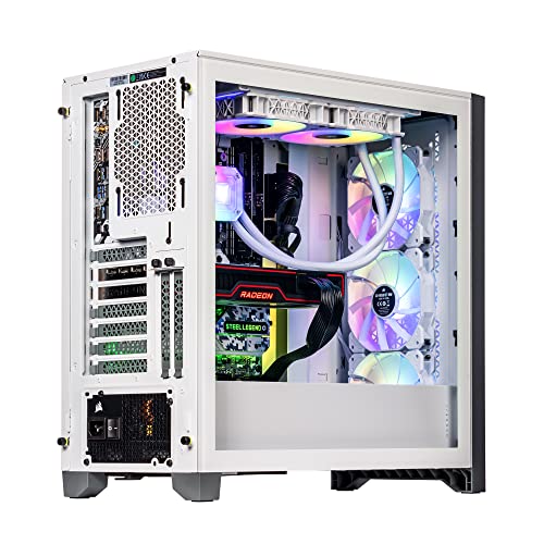 Velztorm White Armix Prebuilt Gaming Desktop PC (AMD Ryzen 9 7900X 12-Core 4.7GHz, Radeon RX 6900 XT 16GB, 32GB DDR5, 512GB PCIe SSD + 2TB HDD (3.5), 240mm AIO, 1000W PSU, Killer WiFi 6E, Win10Pro) - Image 4