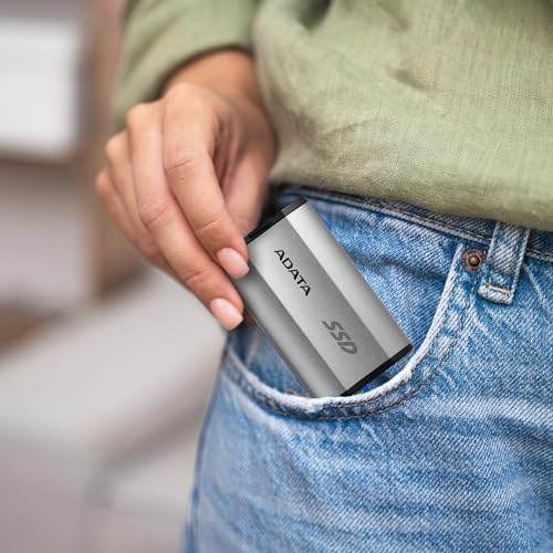 ADATA SD810 2000G IP68 Water Resistance Up to 2000 MB/s USB 3.2 Gen 2 USB-C External Solid State Drive - Silver for iPhone 15/Pro/Max, Android (SD810-2000G-CSG) - Image 9